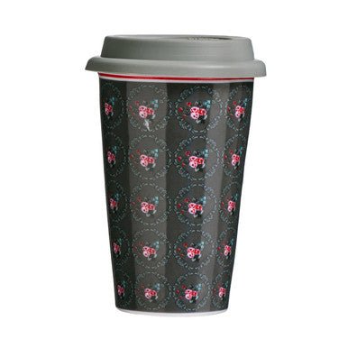 Taza Ditsy Floral Ceramic Travel Mug with Silicone Lid - Joe’s Haven