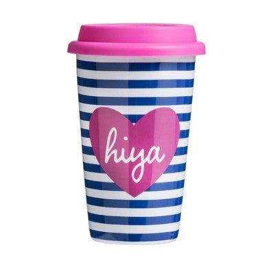 Taza Hiya Ceramic Travel Mug with Silicone Lid - Joe’s Haven