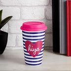 Taza Hiya Ceramic Travel Mug with Silicone Lid - Joe’s Haven