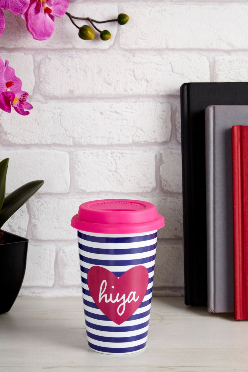 Taza Hiya Ceramic Travel Mug with Silicone Lid - Joe’s Haven