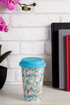 Taza Floral Design Ceramic Travel Mug with Silicone Lid - Joe’s Haven