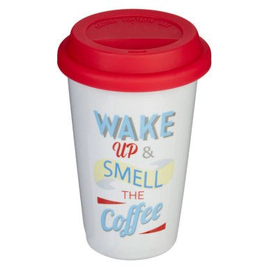 Taza Wake Up Ceramic Travel Mug with Silicone Lid - Joe’s Haven
