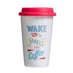 Taza Wake Up Ceramic Travel Mug with Silicone Lid - Joe’s Haven
