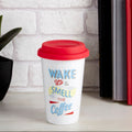 Taza Wake Up Ceramic Travel Mug with Silicone Lid - Joe’s Haven