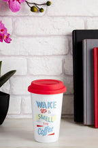 Taza Wake Up Ceramic Travel Mug with Silicone Lid - Joe’s Haven