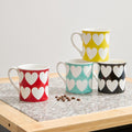 Set Of Four Heart Design Mugs - Joe’s Haven