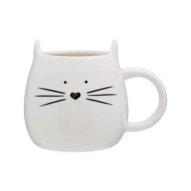 Ivory Cat Mug And Coaster - Joe’s Haven