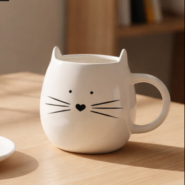 Ivory Cat Mug And Coaster - Joe’s Haven