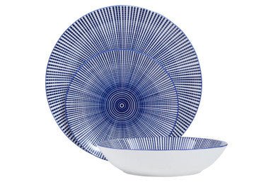Maya 12 Piece Blue And White Dinner Set - Joe’s Haven