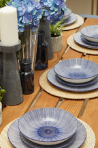 Maya 12 Piece Blue And White Dinner Set - Joe’s Haven