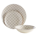 Maya Grey And White 12 Pc Dinner Set - Joe’s Haven