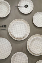 Maya Grey And White 12 Pc Dinner Set - Joe’s Haven