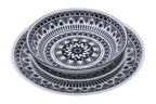 Maya 12 Piece Black And White Dinner Set - Joe’s Haven