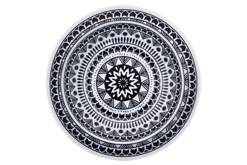 Maya 12 Piece Black And White Dinner Set - Joe’s Haven