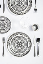 Maya 12 Piece Black And White Dinner Set - Joe’s Haven
