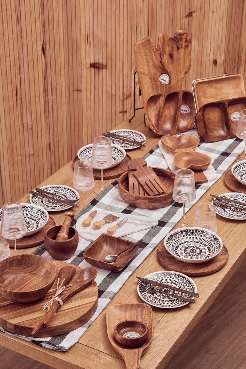 Maya 12 Piece Black And White Dinner Set - Joe’s Haven