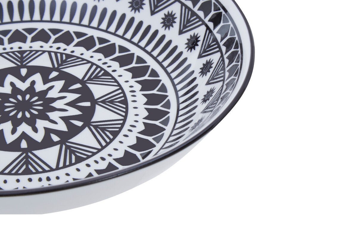 Maya 12 Piece Black And White Dinner Set - Joe’s Haven