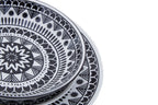 Maya 12 Piece Black And White Dinner Set - Joe’s Haven