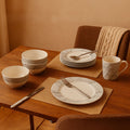 Avie 16Pc White And Grey Marble Effect Dinner Set - Joe’s Haven