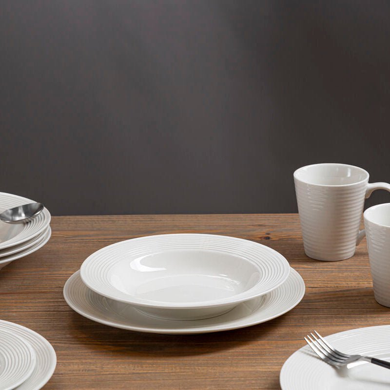 Avie 16 Pc Ribbed Dinner Set - Joe’s Haven
