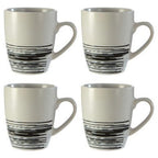 Middag Set Of 4 White And Bark Effect Mugs - Joe’s Haven