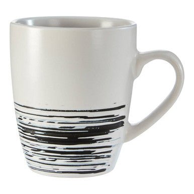 Middag Set Of 4 White And Bark Effect Mugs - Joe’s Haven