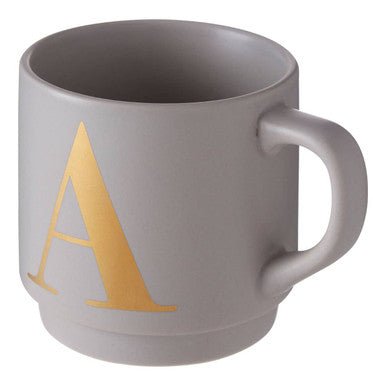 Signet Grey Monogram Mug, A - Joe’s Haven