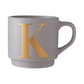 Signet Grey Monogram Mug, K - Joe’s Haven