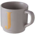 Signet Grey Monogram Mug, J - Joe’s Haven