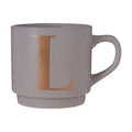 Signet Grey Monogram Mug, L - Joe’s Haven