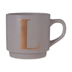Signet Grey Monogram Mug, L - Joe’s Haven
