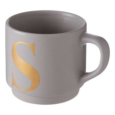 Signet Grey Monogram Mug, S - Joe’s Haven