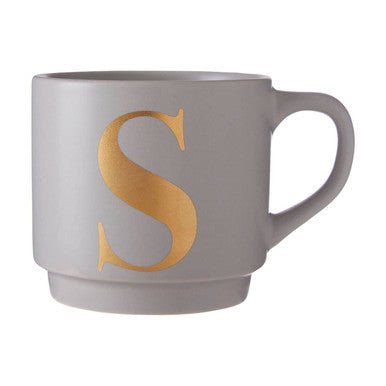 Signet Grey Monogram Mug, S - Joe’s Haven