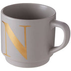 Signet Grey Monogram Mug, N - Joe’s Haven