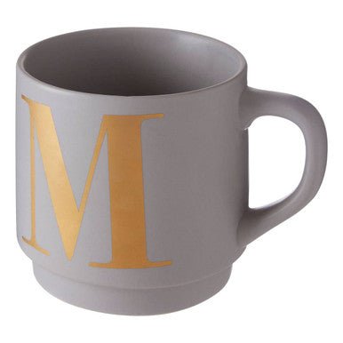 Signet Grey Monogram Mug, M - Joe’s Haven