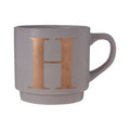 Signet Grey Monogram Mug, H - Joe’s Haven