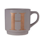 Signet Grey Monogram Mug, H - Joe’s Haven