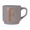 Signet Grey Monogram Mug, F - Joe’s Haven