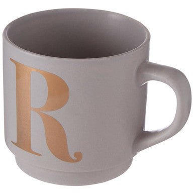 Signet Grey Monogram Mug, R - Joe’s Haven