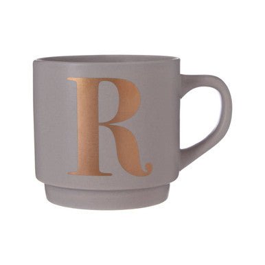 Signet Grey Monogram Mug, R - Joe’s Haven