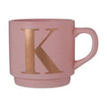 Signet Pink Monogram Mug, K - Joe’s Haven