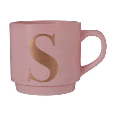 Signet Pink Monogram Mug, S - Joe’s Haven