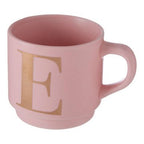 Signet Pink Monogram Mug, E - Joe’s Haven