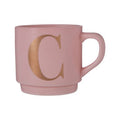 Signet Pink Monogram Mug, C - Joe’s Haven