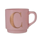 Signet Pink Monogram Mug, C - Joe’s Haven