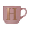 Signet Pink Monogram Mug, H - Joe’s Haven