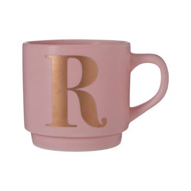 Signet Pink Monogram Mug, R - Joe’s Haven