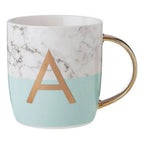 Frosted Deco Marble Effect and Pastel Green Monogram Mug, A - Joe’s Haven