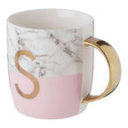 Mimo Pastel Pink S Letter Monogram Mug - Joe’s Haven