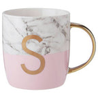 Mimo Pastel Pink S Letter Monogram Mug - Joe’s Haven